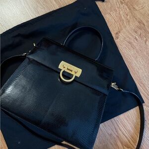 Salvatore Ferragamo Lizard Leather Top Handle bag
